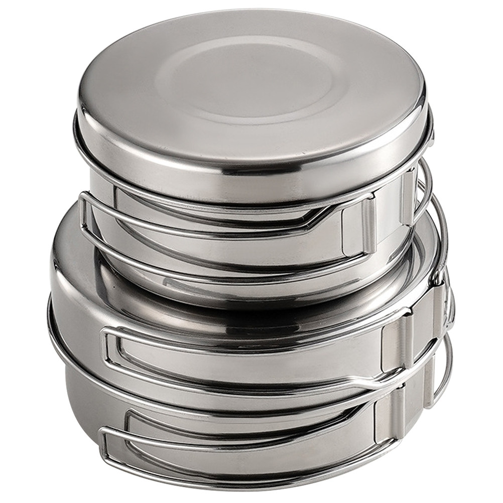 Camp Cooking Set - 1Set Stainless Steel Camping Cookware Set