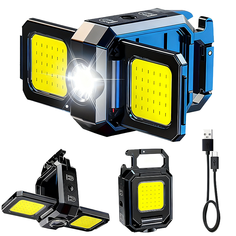 Camping Lantern - Mini Flashlight Keychain Light COB Work