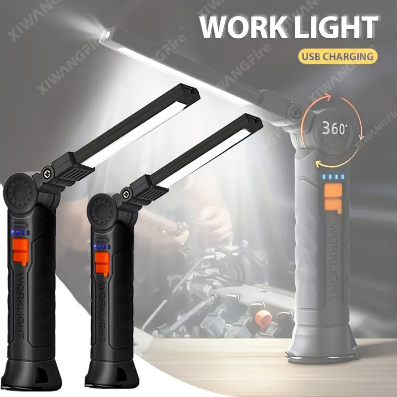 Outdoor Camping Accessories - Rechargeable LED Flashlight Work Light with
