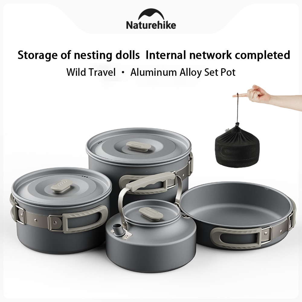 Camp Cooking Set - Naturehike Outdoor Pot Set,Camping Cooking Equipment,Portable