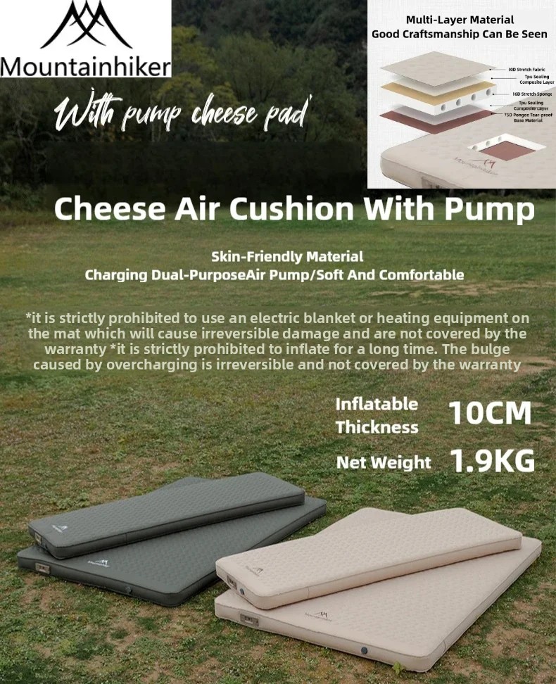 MOUNTAINHIKER Air Mattress Cam - Outdoor Inflatable Camping Tent With Air Pump ulasan dan harga