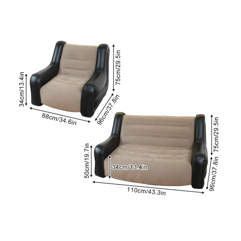 Air Mattress Inflatable Sofa D - Outdoor Camping Couch ulasan dan harga