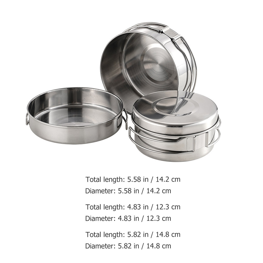 1Set Stainless Steel Camping C - Camp Cooking Set ulasan dan harga
