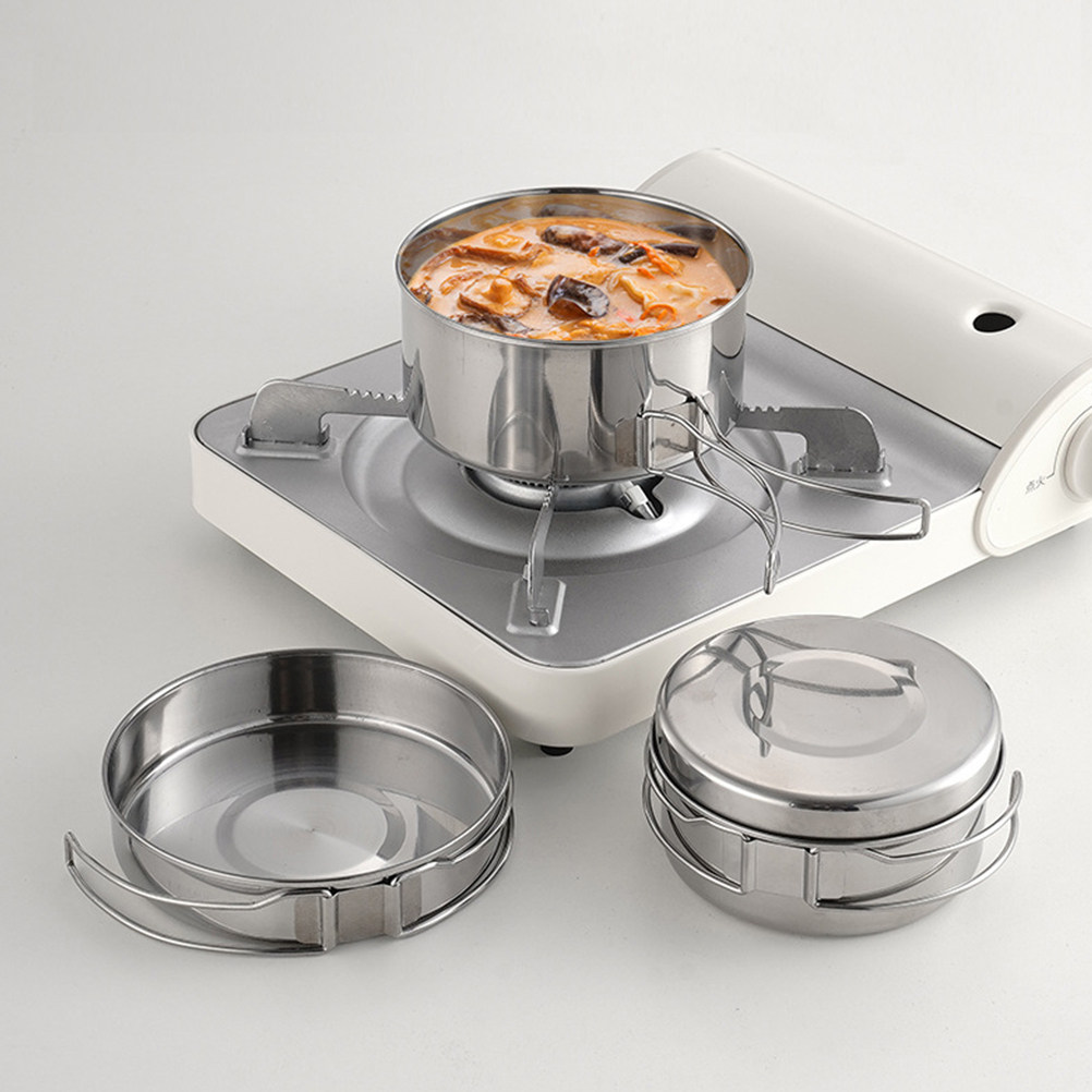 1Set Stainless Steel Camping C - Camp Cooking Set ulasan dan harga