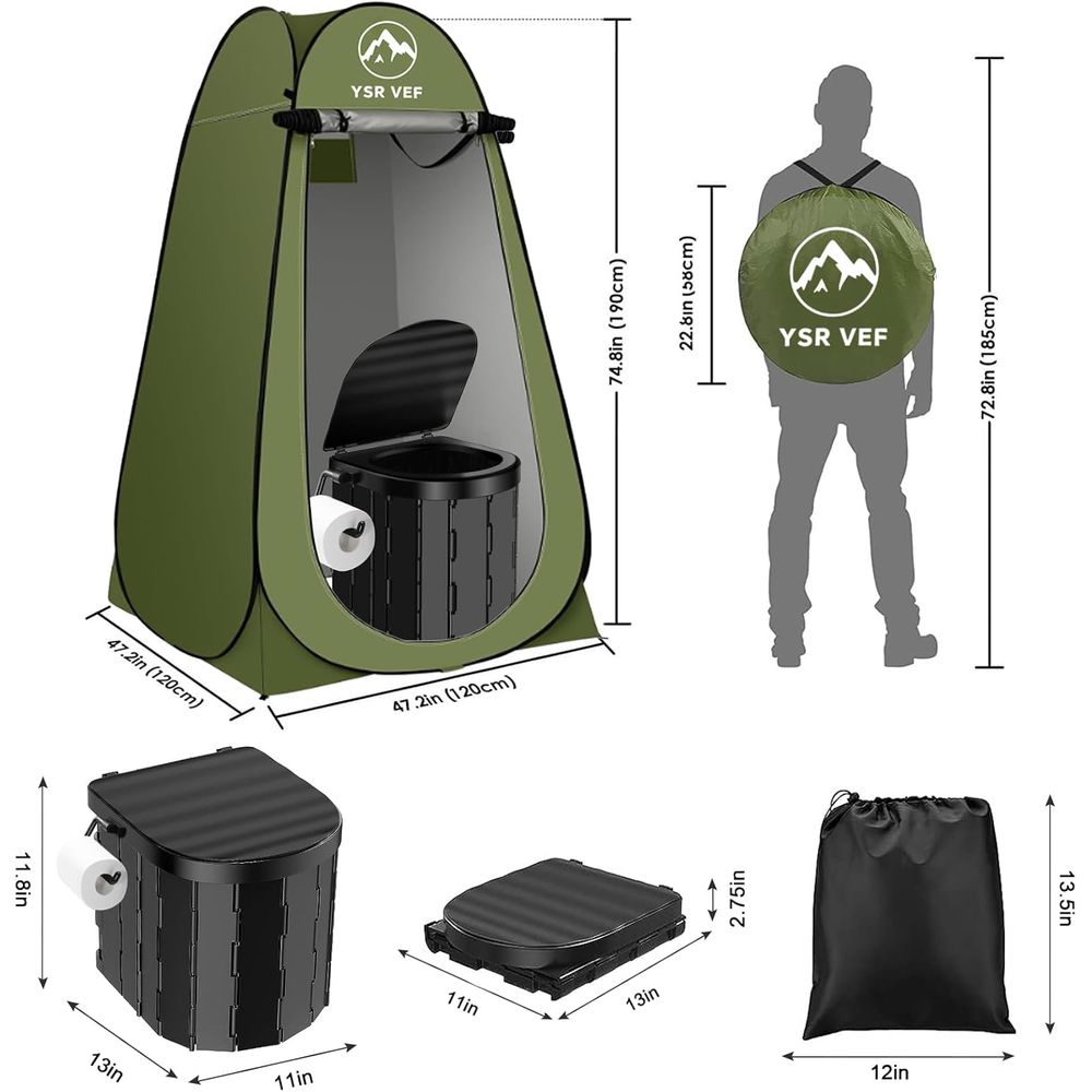 Portable Toilet Kit, Camping T - Camping Tent ulasan dan harga