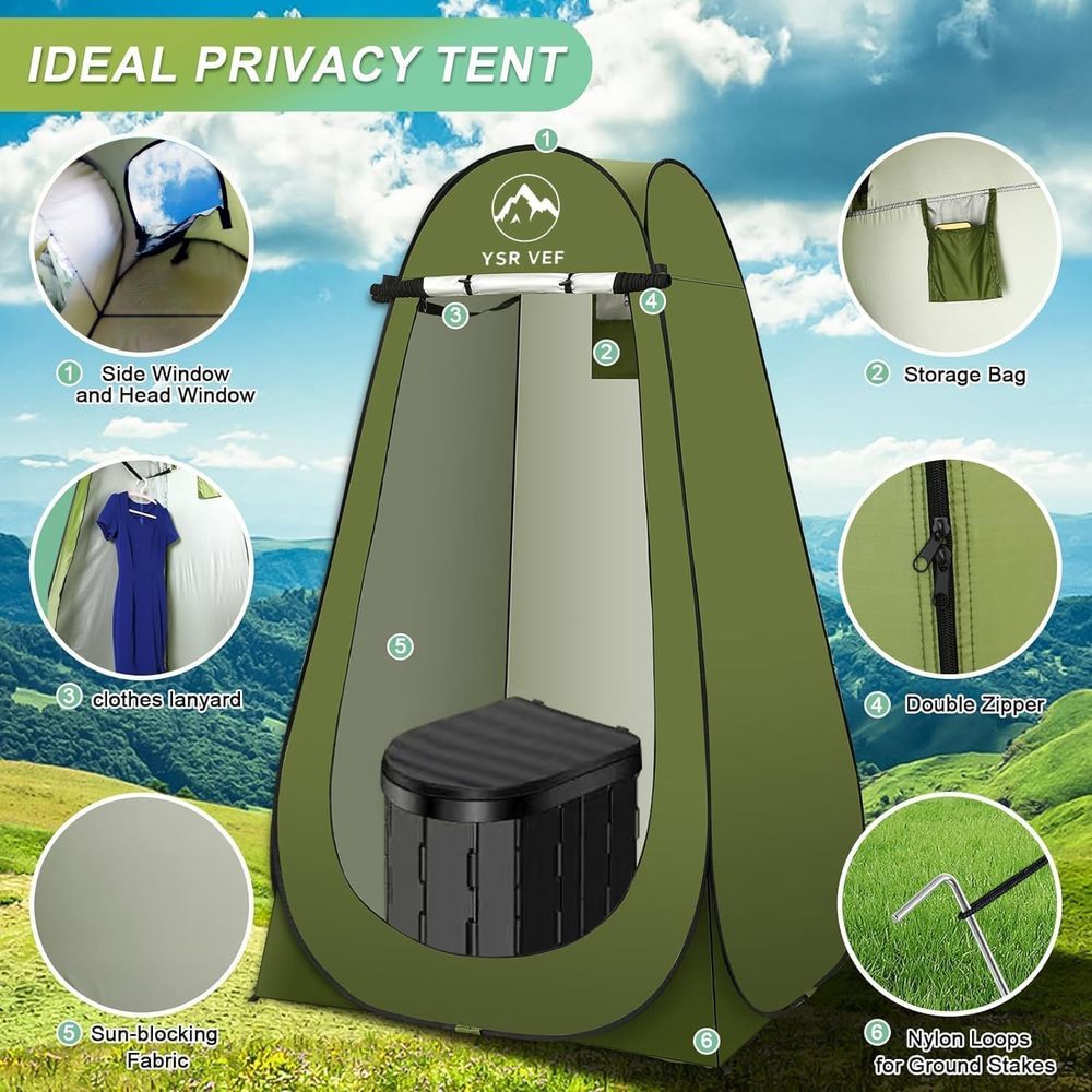 Portable Toilet Kit, Camping T - Camping Tent ulasan dan harga