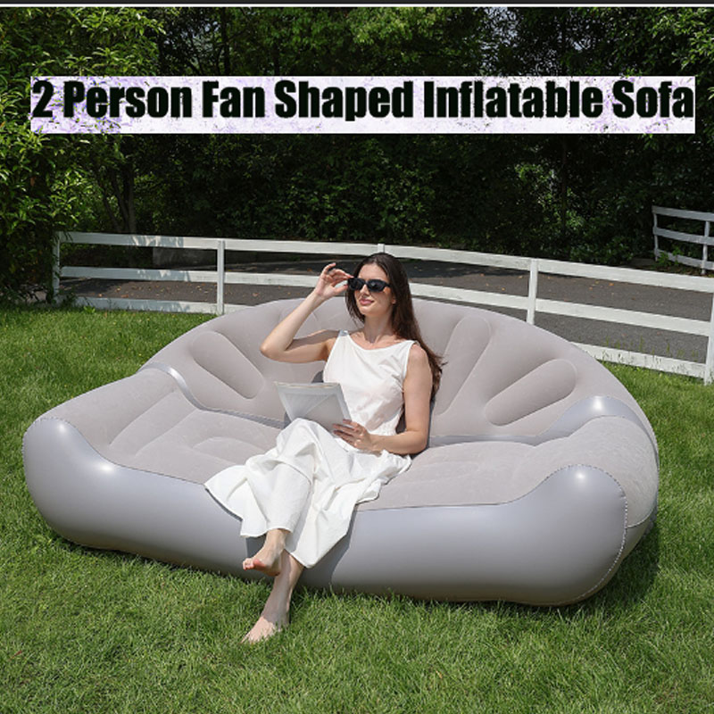 Fan Shaped Inflatable Sofa 2 P - Outdoor Camping Couch ulasan dan harga