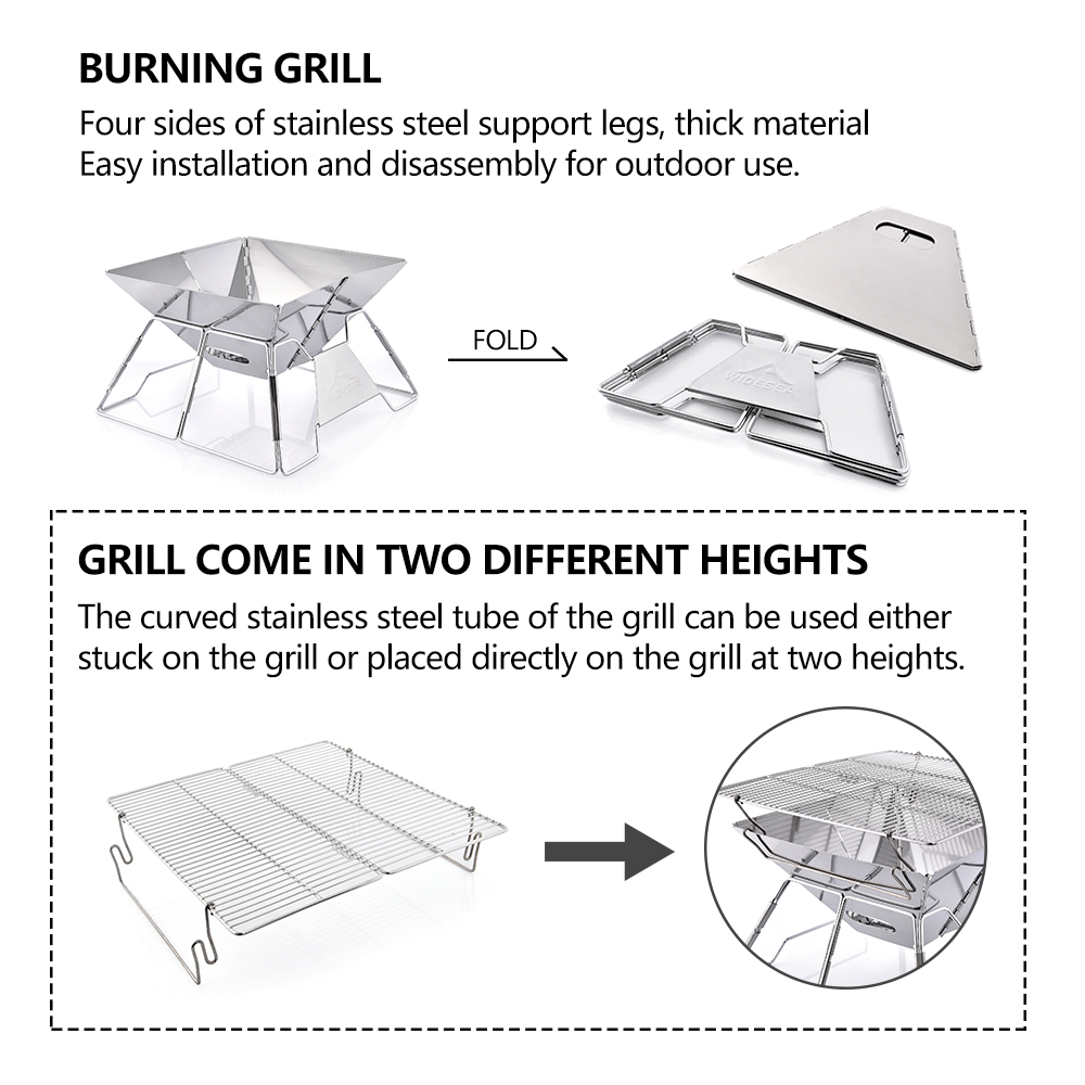 Widesea Windproof Wood-Burning - Outdoor Camping Sink ulasan dan harga