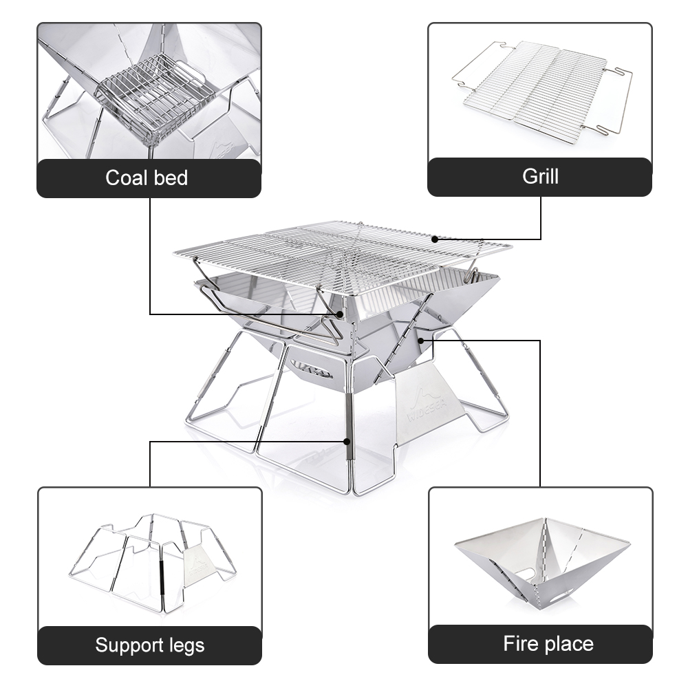 Widesea Windproof Wood-Burning - Outdoor Camping Sink ulasan dan harga
