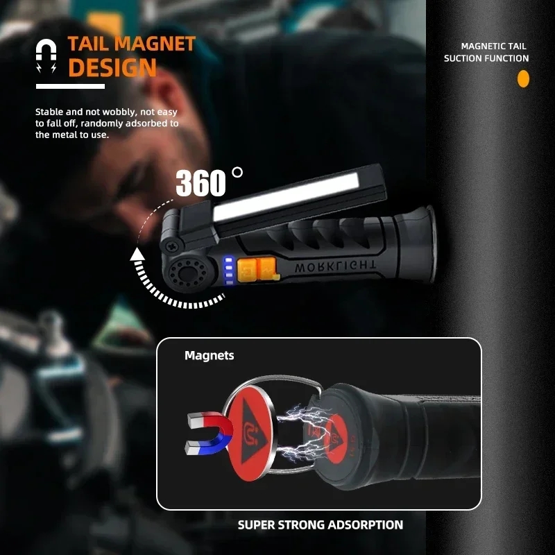Portable COB LED Flashlight US - Outdoor Camping Accessories ulasan dan harga