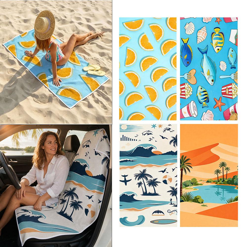 2‑in‑1 Beach Towel Car Seat Co - Outdoor Camping Quilt ulasan dan harga