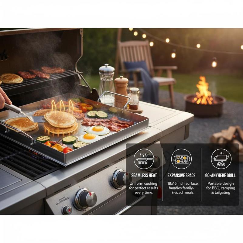 Universal Flat Top Griddle 18x - Camp Cooking Set ulasan dan harga