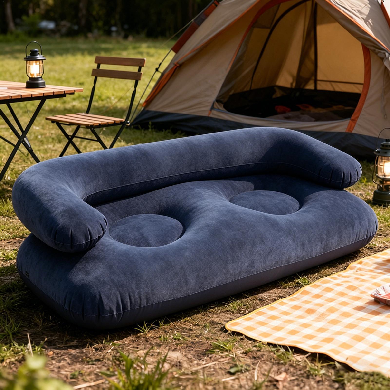 Double Inflatable Air Sofa Two - Outdoor Camping Couch ulasan dan harga