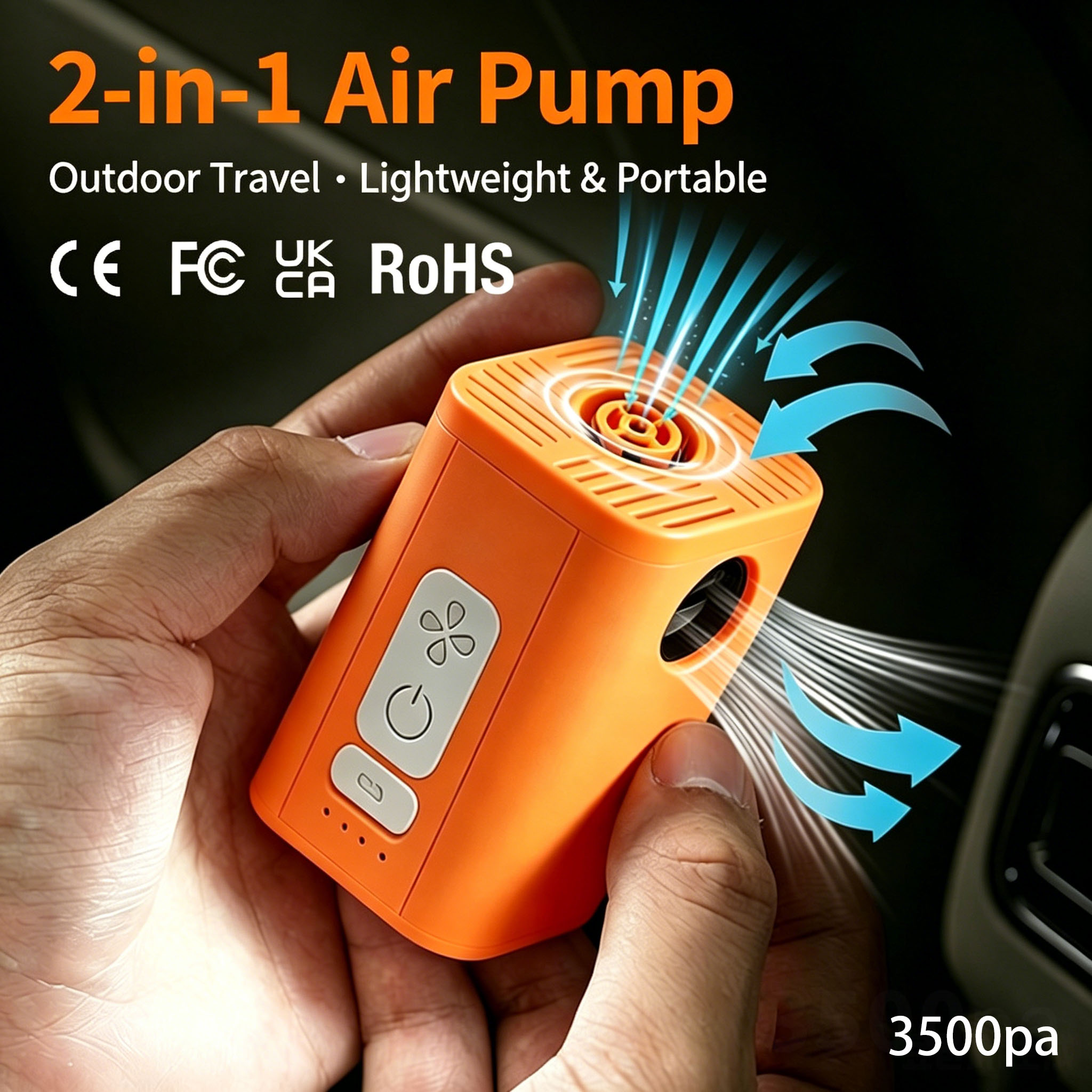 Rechargeable 2-in-1 Air Pump U - Outdoor Inflatable Camping Tent With Air Pump ulasan dan harga