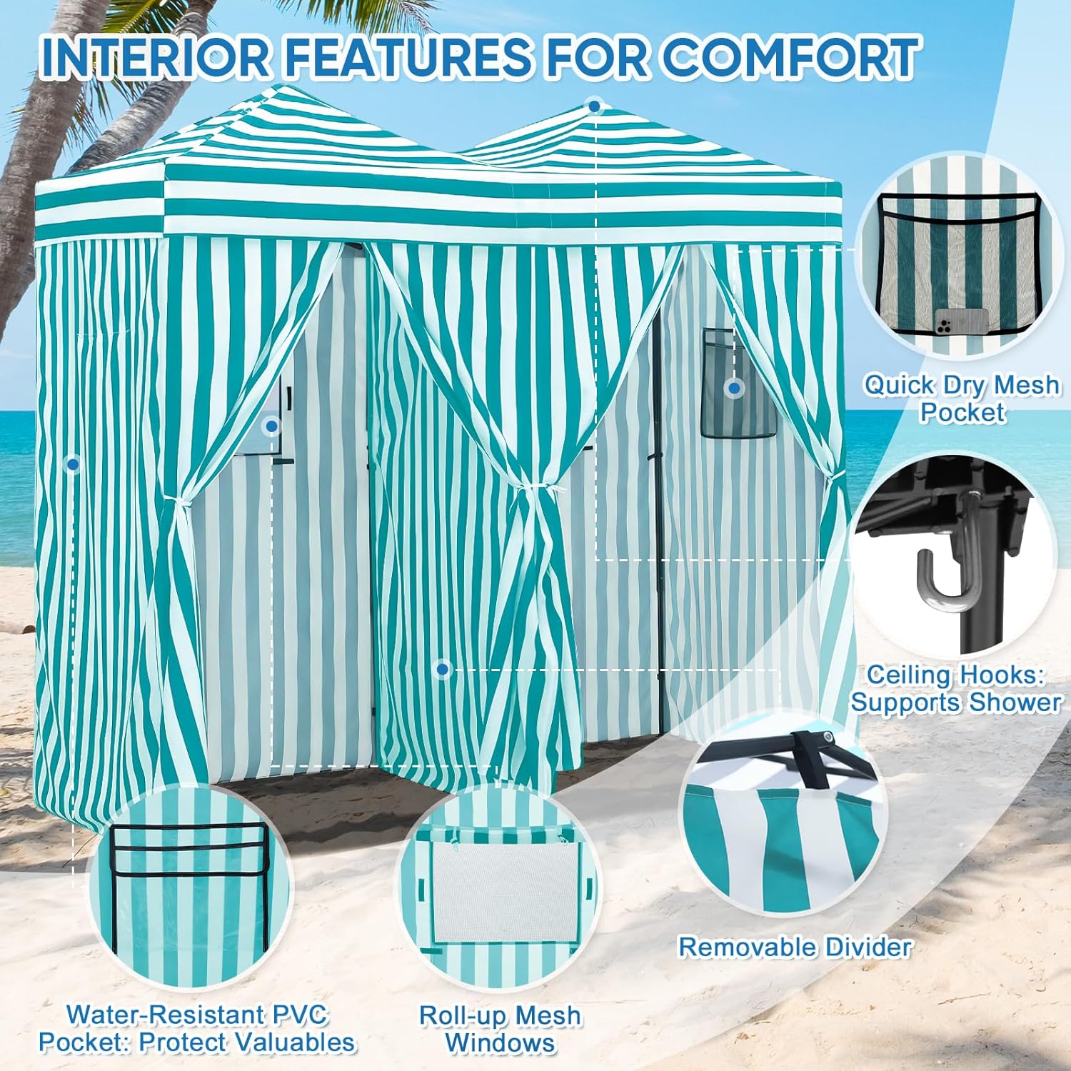 Outdoor Portable 2-Room Pop Ch - Camping Tent ulasan dan harga