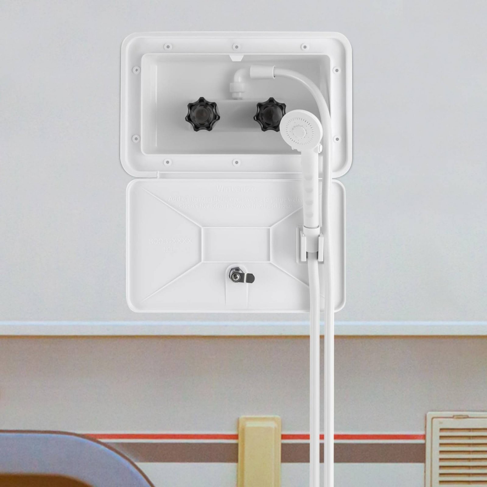 RV Exterior Shower Box Compact - Outdoor Camping Shower ulasan dan harga