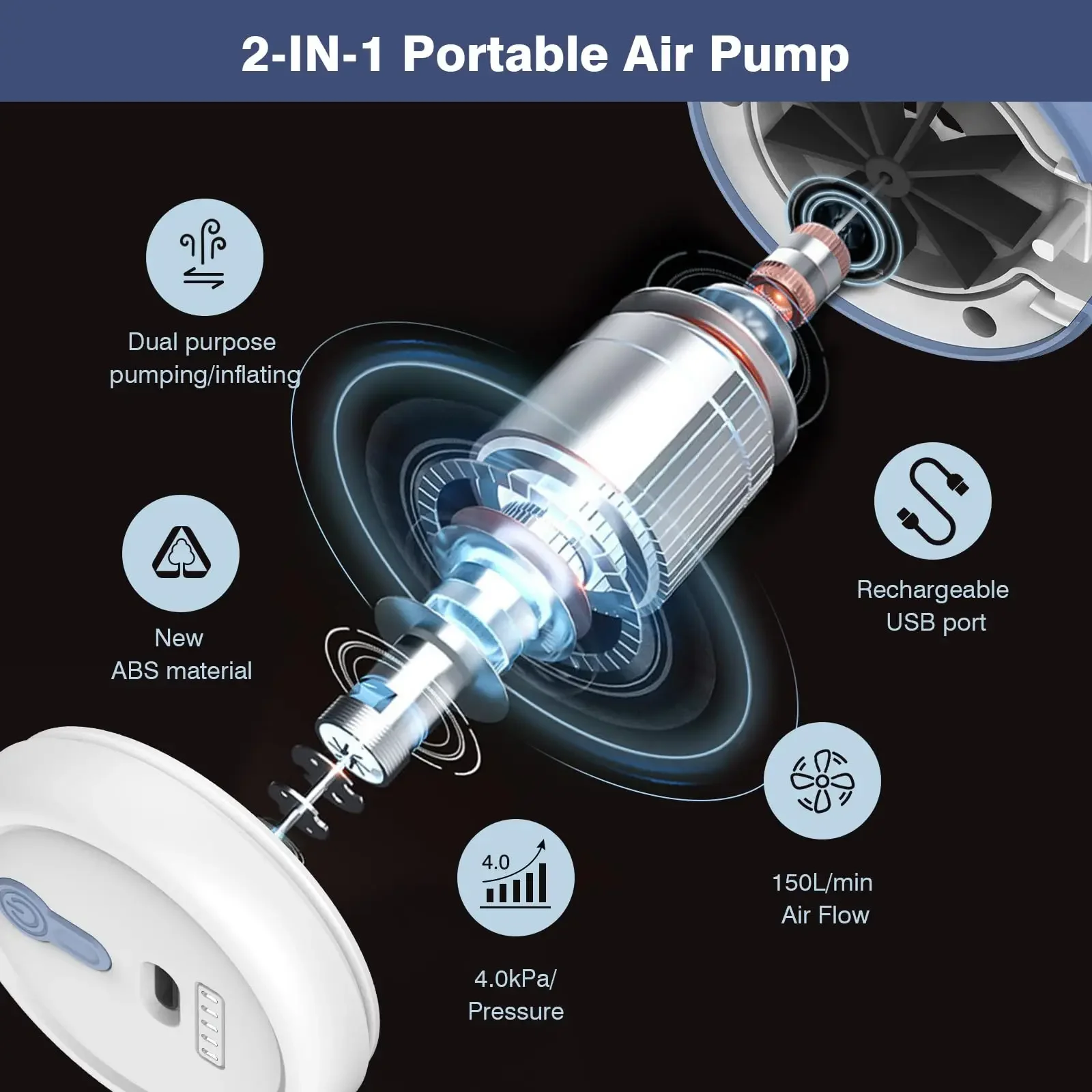 Rechargeable Electric Air Pump - Outdoor Inflatable Camping Tent With Air Pump ulasan dan harga