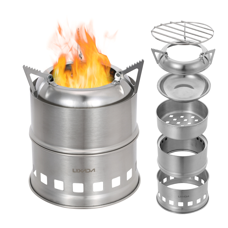 Lixada Stainless Steel Wood St - Outdoor Camping Sink ulasan dan harga