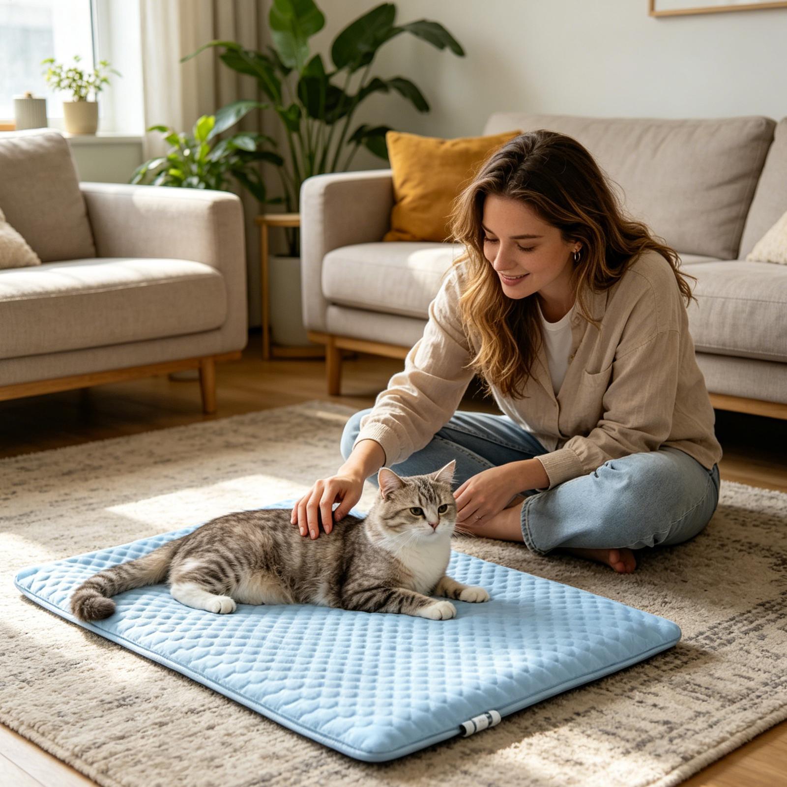 Washable Ice Silk Pet Cooling  - Outdoor Camping Quilt ulasan dan harga