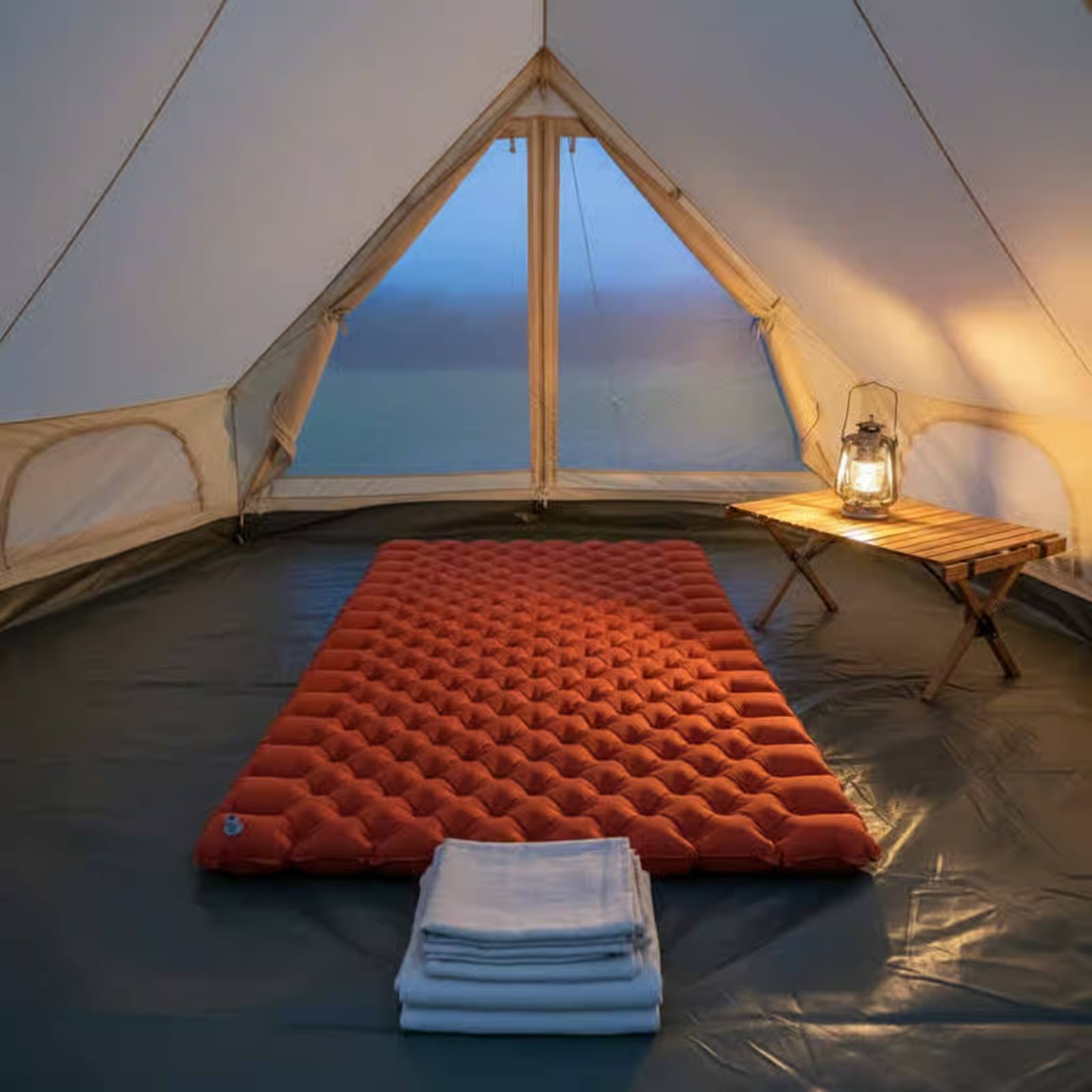 Inflatable Camping Mat Nylon T - Outdoor Camping Quilt ulasan dan harga