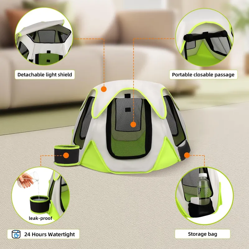 Portable Foldable Pet Carrier  - Outdoor Camping Dog Kennel ulasan dan harga
