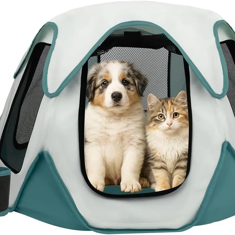 Portable Foldable Pet Carrier  - Outdoor Camping Dog Kennel ulasan dan harga