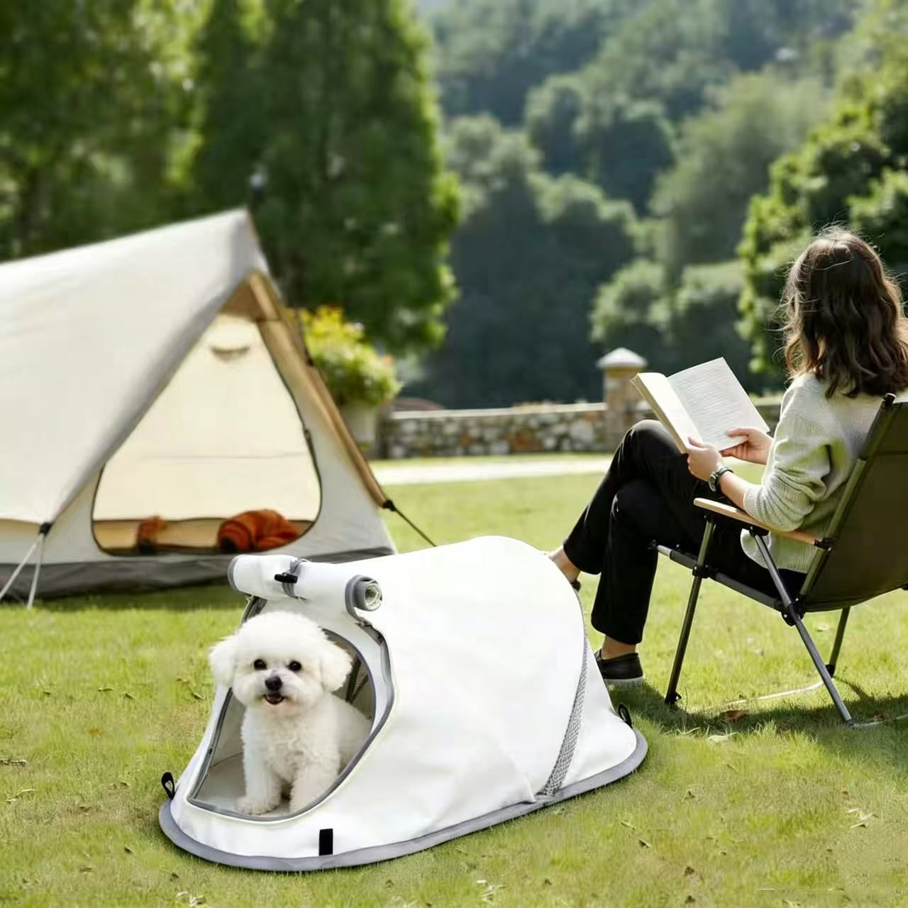 Foldable Pet Tent Portable Dog - Outdoor Camping Dog Kennel ulasan dan harga