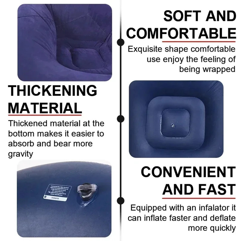 Large Lazy Inflatable Sofa Cha - Outdoor Camping Couch ulasan dan harga