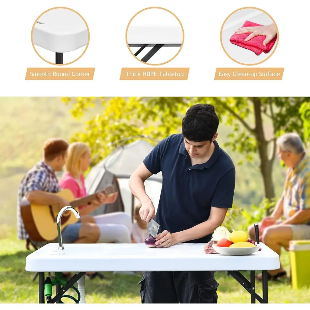 Portable Heavy-Duty Outdoor Ca - Outdoor Camping Sink ulasan dan harga