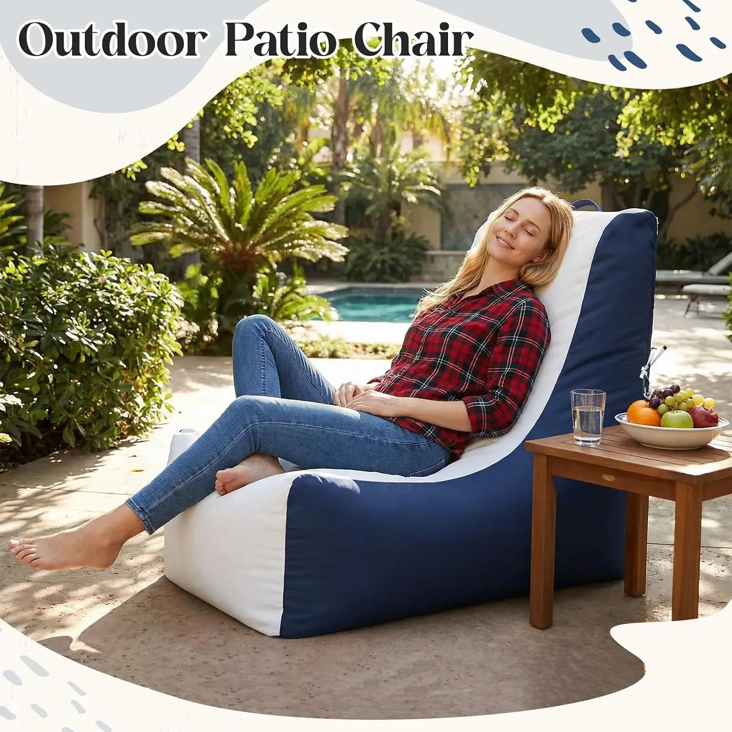 1 Pcs Boat Bean Bag Chair Loun - Outdoor Camping Couch ulasan dan harga